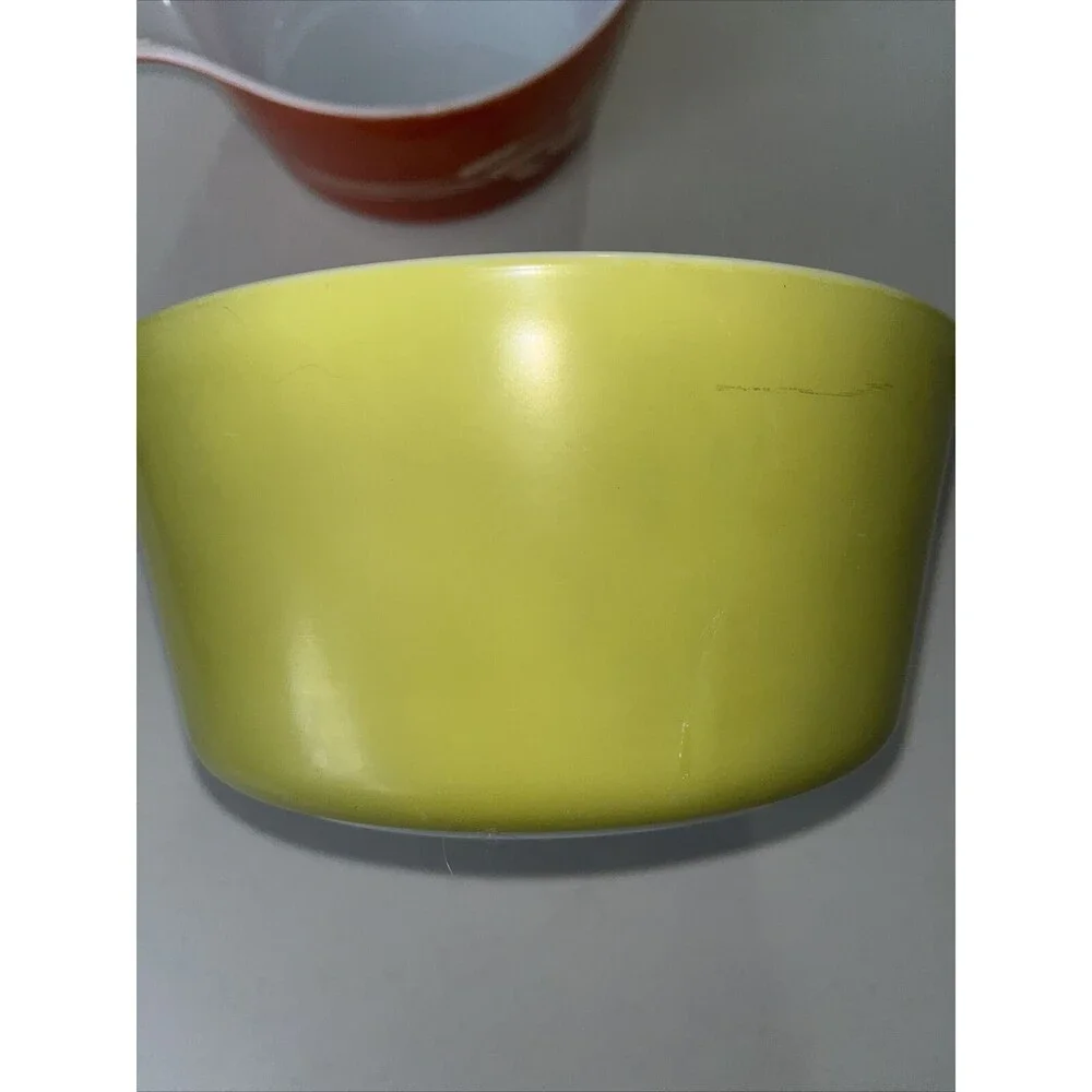 Pyrex Harvest Wheat Orange Gold & Avocado￼Bowl Casserole Dish Handles USA  Set 2